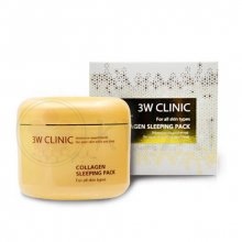 3W CLINIC, Collagen Sleeping Pack - Маска для лица ночная (коллаген, 100 мл.)