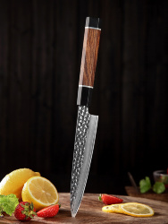 Японский универсальный кухонный нож KIYOMI JAPAN 15 см из Дамасской стали VG-10