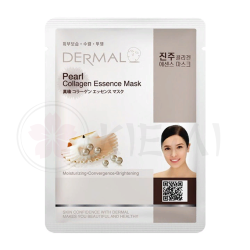 Коллагеновая тканевая маска для лица с жемчугом и коллагеном DERMAL Pearl Collagen Essence Mask 