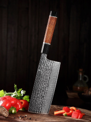 Японский кухонный нож KIYOMI 17,5 см из Дамасской стали VG-10, повар, шеф накири