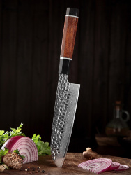 Японский кухонный нож Сантоку нож KIYOMI JAPAN 17,5 см из Дамасской стали VG-10