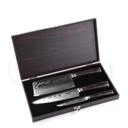   Набор ножей KIYOMI JAPAN (Топорик, Шеф, Универсальный) Damascus VG 10 