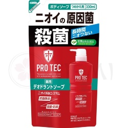  LION PRO TEC deodorant soap мужское дезодорирующее жидкое мыло для тела с ментолом,сменная упаковка,330мл