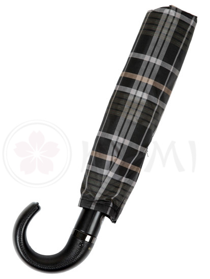 Мужской классический зонт (Бежевая клетка-шотландка)